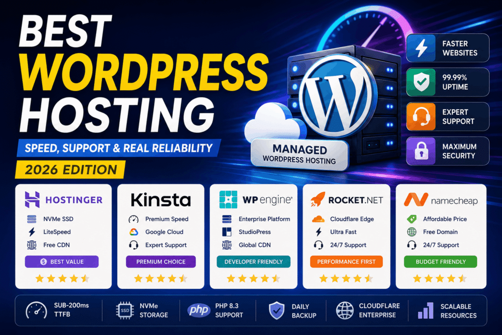 Best WordPress Hosting Choices Ranked by Speed, Support, and Real Reliability